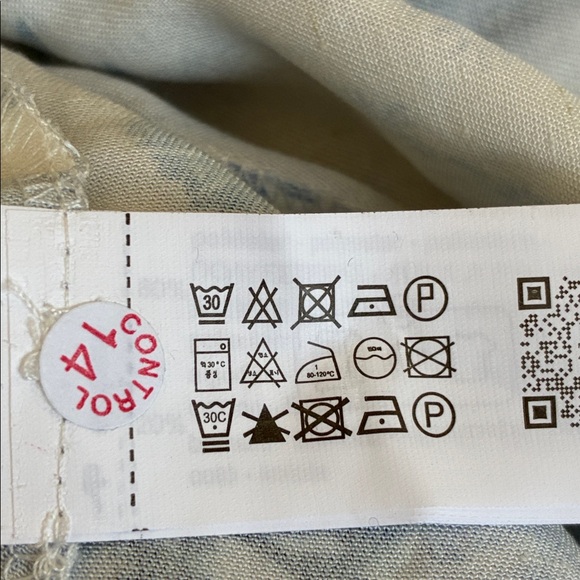 NWT. Zara White/Blue Floral Print Lingerie Style Midi Dress. Size L. - Picture 10 of 10